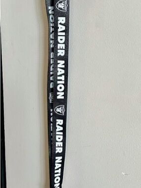 NFL Raiders Nation Black and White Lanyard